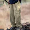 Męskie spodnie Cargo Relaks Fit Sport Jogger męskie ubrania kieszonkowe do pracy budowlanej