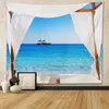 Tapestries tapestry جديد مخصص للنافذة الطبيعية للطباعة الخلفية غرفة نوم غرفة المعيشة الديكور شنقا قطعة قماش