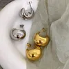 Boucles d'oreilles pendantes en laiton avec or 18 carats, demi-boule, bijoux de fête pour femmes, style Boho, robe de spectacle en T, piste Rare, tendance coréenne et japonaise