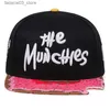 Ball Caps New THE MUNCHies bestickte Baseballkappe Mode Hip Hop Street Dance Hut Baumwolle Wildhüte Herren Damen Universal Casual Caps Q240116