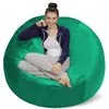 Bean Bag Chair Memory Foam Lounger with Microsuede Cover Kids Adults 5 ft Aqua Marine 240116