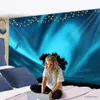 Tapestries Forest Tapestry Moon and Star Sky Hanging Cloth Aurora Background Cloth Home Decoration Printing