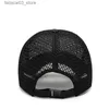 Bollmössor Herrmask baseballmössa andningsbara sommarkappar pappa hatt utomhus fiske hattar ben gorras snapback trucker cap q240116