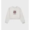 スポーティリッチデザイナークラブスウェットシャツバッジレタープリントショートスポーツウェア女性パーカーセーター