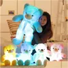 Factory Outlet Color Glowing Teddy Bear P Doll Toy Kawaii Glowingp Kids Christmas Gift Ups Drop Delivery Dhlih