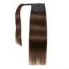 Paardenstaart van echt natuurlijk haar Echt haar Remy-haar Clip-on paardenstaart 12-24 inch Dikke uiteinden Blond Bruin240115