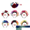 Dhs bandeau Costume Rose fleur couronne mexicaine Simation guirlande P O accessoires mariage noël bandeaux prix usine Expert Design Q Dhio4