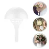 Fleurs décoratives Bouquet frais support de matériel de mariage pour bricolage poignée nœud papillon artificiel blanc mariée mousse florale mariée