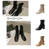 The and Spring in Boots Autumn Fashion High Heel Cheel Boot Paint with Stretch Hose Sub Decret