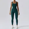 Damesbroeken Naadloze eendelige dansbodysuit Dames Skinny Bell-Tight Sport Yoga Elastische lange jumpsuit