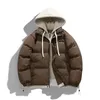 Mannen Dikker Warme Winterjas Casual Parka Uitloper Harajuku Gewatteerde Jas Verschillende Kleur Bubble Jas Kapmantel Kleding 240116