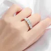 Smyoue 18k vergoldet 3,6CT Alle Ringe für Damen 5 Steine Funkelnder Diamant Ehering S925 Sterling Silber Schmuck GRA 240115