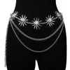 Cadena para el vientre de Metal para mujer, cinturones ajustables con cadena de girasol, marca de lujo, diseñador personalizado, Vintage, INS240115
