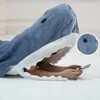 Funny Shark Blanket Hoodie Women Wearable Kigurumi Kids Parents Hooded Warm Flannel Cartoon Homewear Shark Onesie Sleeping Bag 240116