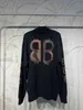 Женские свитера дизайнерского бренда b Family High Version Paris Blc Mud Made Old Bb Свитер с принтом букв для мужчин и женщин Правильный свободный свитер с длинными рукавами 24XD