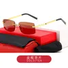 Nya Kajia ramlösa solglasögon för mäns affärskvadratens fyrkantiga glasögonram