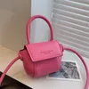 Kinderen brief embossing handtassen meisjes snoep kleur PU lederen messenger bags kids enkele schouder prinses tas Z6747