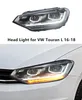 VW Touran L High Beam Headlight 2016-2018 Turn Signal LampプロジェクターレンズのLEDデイタイムランニングヘッドライト