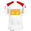 New F1 Racing Red Team Men Summer T-shirts CHARLES LECLERC 16 Carlos Sainz 55 Driver Women Tee Shirt Sport Children Clothes