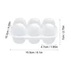 Förvaringsflaskor 6 äggbehållare Plastiska ägglåda utomhus camping celler av bevarande hem kök tillbehör