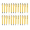 30Pcs Bamboo Pen Retractable Ballpoint Black Ink 1 Mm Office Products Pens Wood