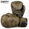 Cor retro adulto crianças mulheres/homens luvas de boxe couro do plutônio mma muay thai boxe de luva luvas sanda equipamentos de ginástica 6 8 10 12oz boks240115