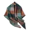 Bufandas 2024 mujeres otoño invierno bufanda triangular femenina imitación cachemira color cuadrado chal moda envoltura suave pañuelo para hombres