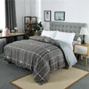 Комплекты постельного белья с простой геометрией, разные размеры, домашний текстиль, простыня, пододеяльник, наволочка, цельное двойное одеяло