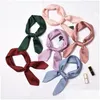 Lenços 20 cores lenços de seda quadrados moda simples monocromático neckerchief faixas de cabelo senhoras retro sedas cor sólida headband handker dhgoh