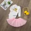 Mädchenkleider mein erstes Geburtstag Mädchen Geburtstagskleid süße rosa Tutu -Kuchen Outfits Säuglingsmädchen Taufe Kleidung Baby Prinzessin Kleid+BodySuit Set H240508