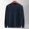 Office Men Sweater Pullover Top Thickened Oneck Long Sleeved Warm Knitted Clothing Highgrade Dimensional Casual Male 240116