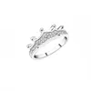 Trouwringen Barok Gotisch Vintage Mode-sieraden Echt 925 Sterling Sier Pave Witte Saffier Cz Diamant Vrouwen Bruiloft Kroon Band Q Dhtvz