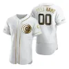 Chicago''Cubs''Men 9 Javier Baez 17 Kris Bryant 44 Anthony Rizzo 24 Craig Kimbrel Custom Mujeres Jóvenes Blanco Auténtico Golden Edition Jersey