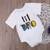 Dopasowanie rodzinnych strojów Big Brother Mree Brother Family Matng Ubrania rodzeństwo T-shirt dziecięcy maluch Bodysuit chłopcy TEE TEE TOPS KRÓTKOWE DZIECKO Rękawy H240508