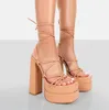 2024 printemps satin haut talon gladiateur femmes sandales 14 cm talons haute plate-forme d'eau marche spectacle chaussures à talons hauts femmes chaussures 7 couleurs