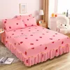 3st Bed Sheet spets kjol ELASTIC FITTED DUBBELSPRODE