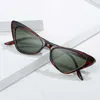 Neue Katzenaugen-Sonnenbrille mit kleinem Rahmen, Damenmode, Trend, Strand, Landebahn, gestreifte Brille
