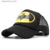 Ball Caps Zon Hoge Kwaliteit Baby Jongens Meisjes Snapback Hoeden Kinderen Baseball Caps Kids Cartoon Hip Hop Hoed pasgeboren fotografie props cap Q240116