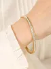 Charm Bracelets Exquisite Shiny Zircon Trendy Silvery Golden Rose Gold Pave CZ Bangle For Women Girl Classical Stary Sky Jewelry