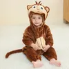 MICHLEY Halloween bébé dessin animé barboteuse hiver né singe à capuche vêtements pour bébés garçon fille pyjamas Animal Onesie combinaison 240116