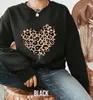 Women's Hoodies Leopard Print Love Valentine's Day Sweatshirt Cotton Fashion Vintage Långärmad unisex