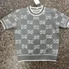 Gebreide kleding Nieuwe designer T-shirt Kleding Dameskleding Puur katoen Ronde hals Korte mouw Teken Letter Print lu'l'y