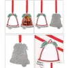 Sublimation Blanks Christmas Decorative Pendant Zinc Alloy Party Diy Heat Transfer Small Bell Tree Ornaments Drop Delivery Dhekr