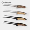 Thous Winds Portable Camping Tongs Outdoor Tourist Tableware Stainless Steel Clip Tong Picnic Hiking Cookware Camping Supplies 240115