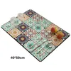 Table Mats Square Colored Printed Tableware Mat Non-Toxic Slip Resistant Placemat For Washing Dishes Kitchen Accessories