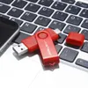 USB Flash Drives JASTER Red Rotatable USB Flash Drive 128GB Free Custom 2.0TYPE-C USB Stick 64GB 32GB 16GB 8GB Creative Gift Pen Drive 4GB