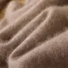 Suéter de cachemira de visón 100% puro Jerseys con cuello en V para hombre Suéter de visón de punto de gran tamaño Jerséis de manga larga de invierno Tops de gama alta 240116