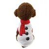 개 의류 크리스마스 플로버 후드 애완 동물 고양이 의상 셔츠 셔츠 산타 스노우맨 벨트 캐주얼 옷 XS S M L 드롭 배달 홈 G Otnax