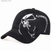 Ball Caps High Quality Unisex Cotton Outdoor Baseball Cap Skull Embroidery Snapback Fashion Sports Hats For Men Women Cap Bone Garros Q240116