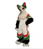 Hochwertiges Husky-Hund-Fuchs-Maskottchen-Kostüm mit langem Fell, Cartoon-Anime-Themencharakter, Unisex-Erwachsene, Werbe-Requisiten, Weihnachtsfeier, Outdoor-Outfit-Anzug